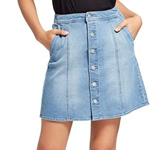 Button up Jean skirt